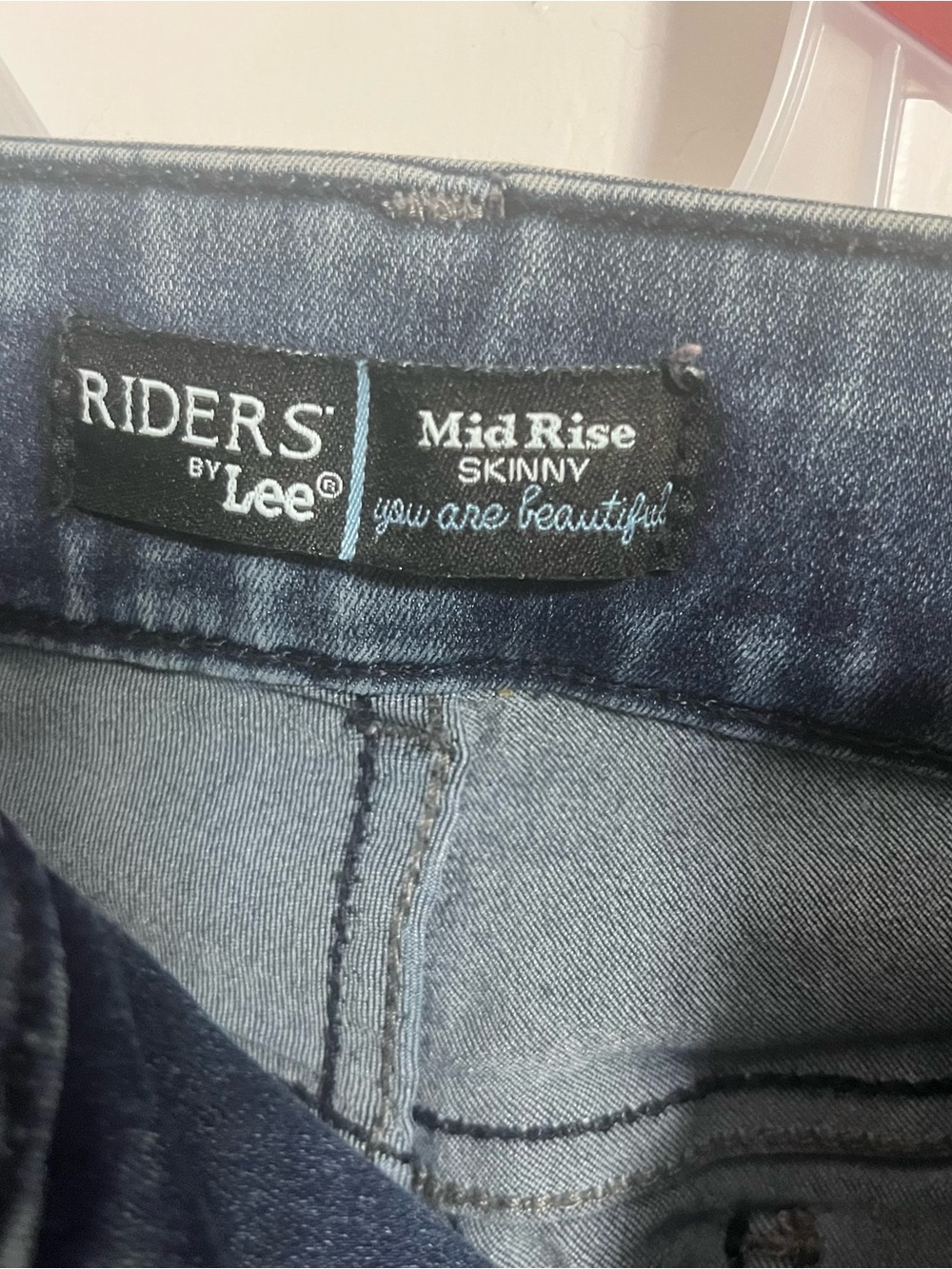 Lee Riders Mid Rise Skinny Jeans - Dark Blue - Picture 3 of 4